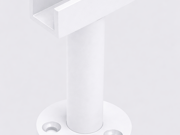 Upstand Support Bracket - Glass to Floor - Matt White